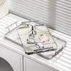 Thicken Acrylic Serving Tray Leak-proof Kitchen Countertop Organizer Clear Serving Platters  Party
