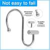 Decorative Shower Curtain Hooks Rust Proof for Bathroom, 12pcs Premium Rust Resistant Hooks Glide Shower Ring Hang Holder T Shape Hooks for Living
