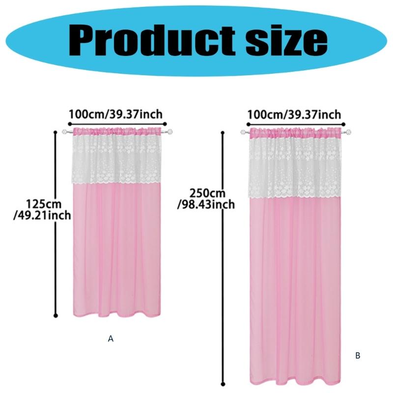 Artistics Semi Sheer Window Sheers Polyester Materials Easy Setups Ideal for Living Room Bedrooms