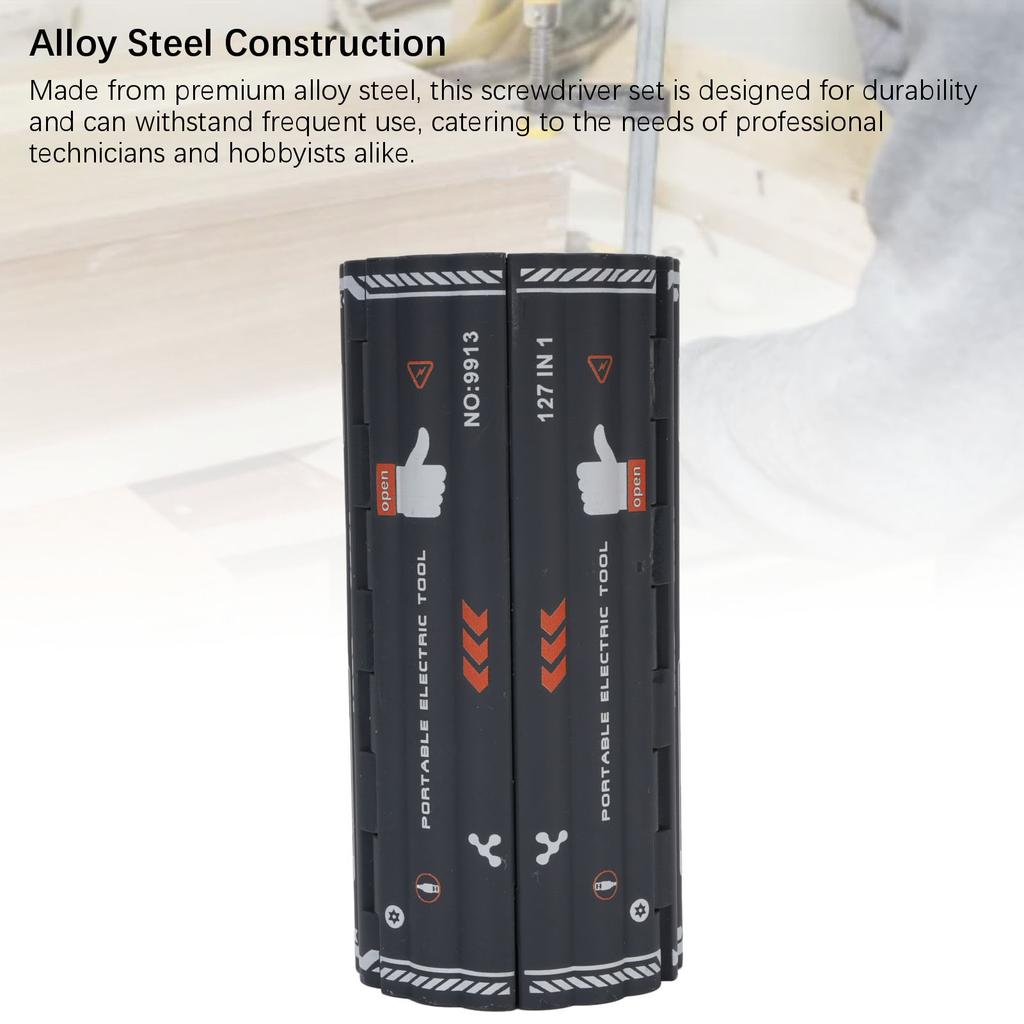 124 in 1 Electric Screwdriver Set Cordless Rechargeable Screwdriver Repair Tool Kit with Storage Box for Electronics Phone Camera Laptop