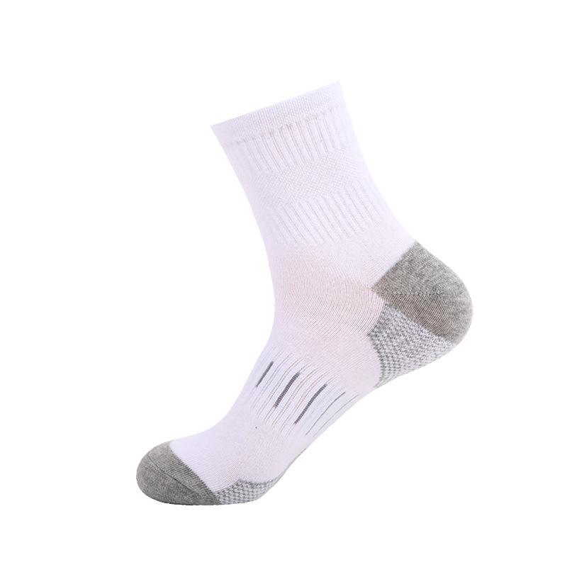 Men's Spring and Autumn Thin Leisure Outdoor Breathable Sweat Absorption Waist Non Slip Basketball Running Drum Cotton Socks