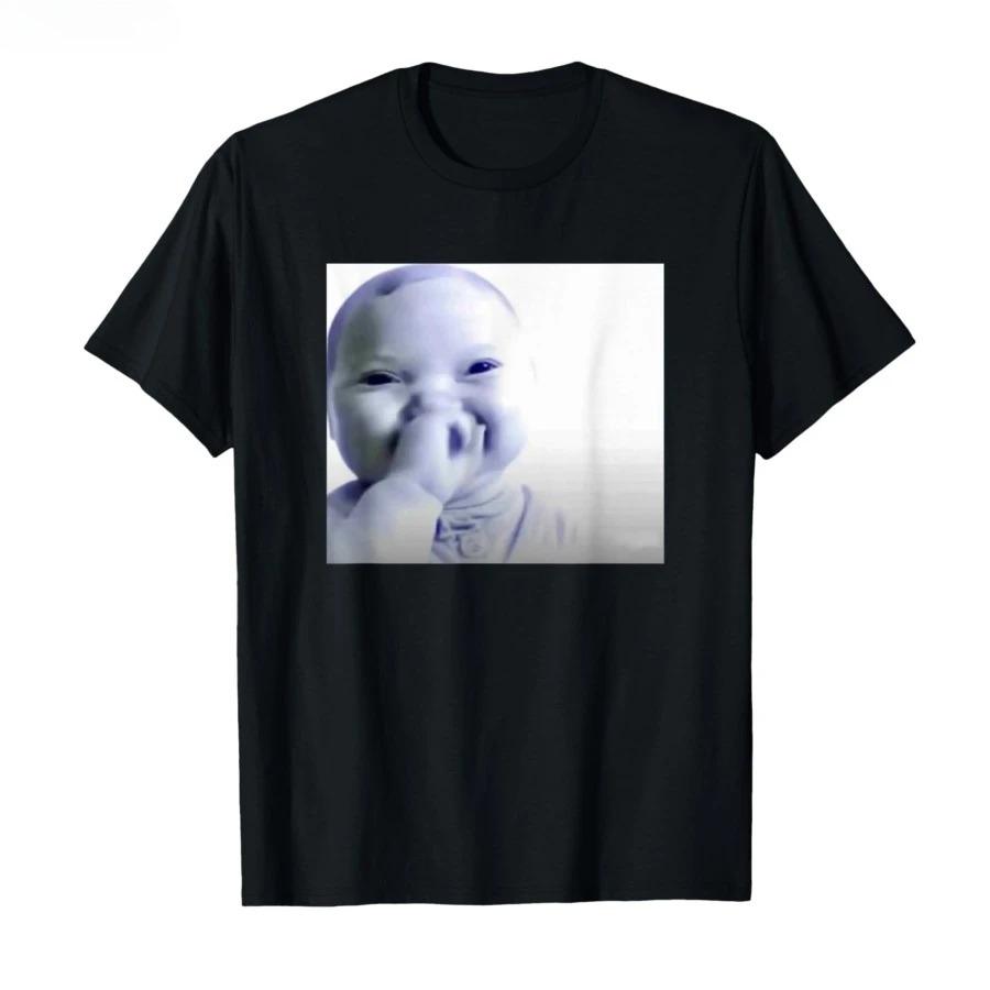 

Funny AI Baby Holding Laugh Meme Viral Trend Tshirt for Women T Shirts Short Sleeve Tops Streetwear Womens Tees Casual Clothes S