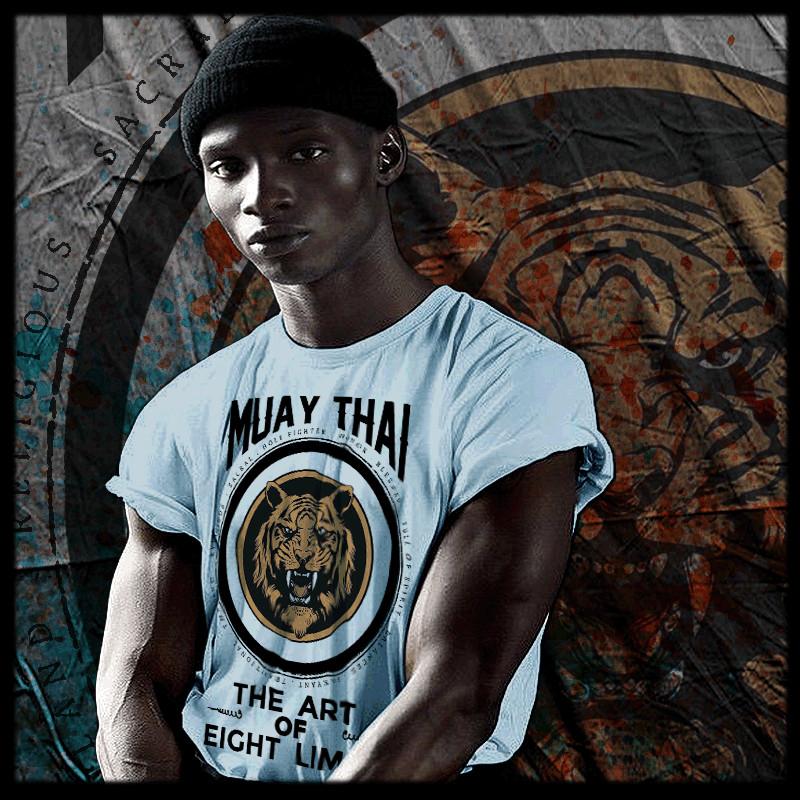 

Muay Thai T-shirt Thai boxing Sak Yant Tattoo Thai Boxer muay boron martial arts 3XL