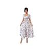 2025 European & American Style Printed Long Flowy Slimming Women's Dress