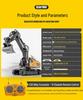 2.4G Remote Control Excavator & Bulldozer Toy - Alloy Construction Vehicle for Kids