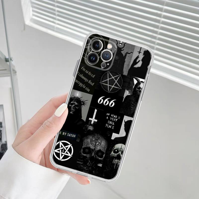 Pouzdro na telefon Ďábel Satan Silikonové Měkké pro iphone 14 13 12 11 Pro Mini XS MAX 8 7 6 Plus X XS XR Kryt