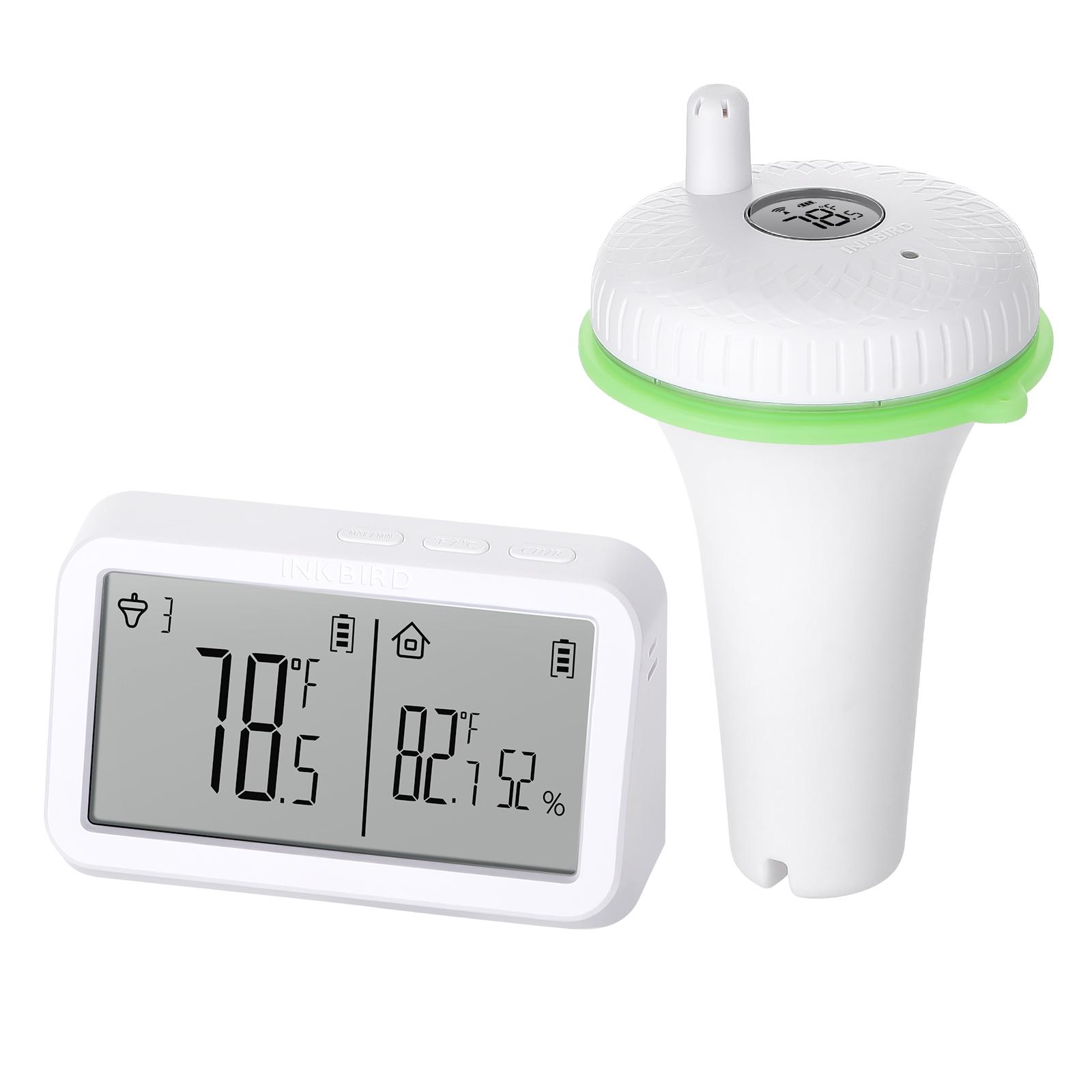 

INKBIRD 2nd-Gen Wireless Floating Pool Thermometer With IBS-M2 Wi-Fi Gateway Combo Waterproof Digital Thermometer For SPA Pond IBS-P02R only