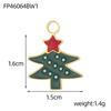 CARLIDANA Stainless Steel Santa Claus Oil Drop Enamel Christmas Tree Bell Gloves Winter Gift Box Present Man Charms Pendant