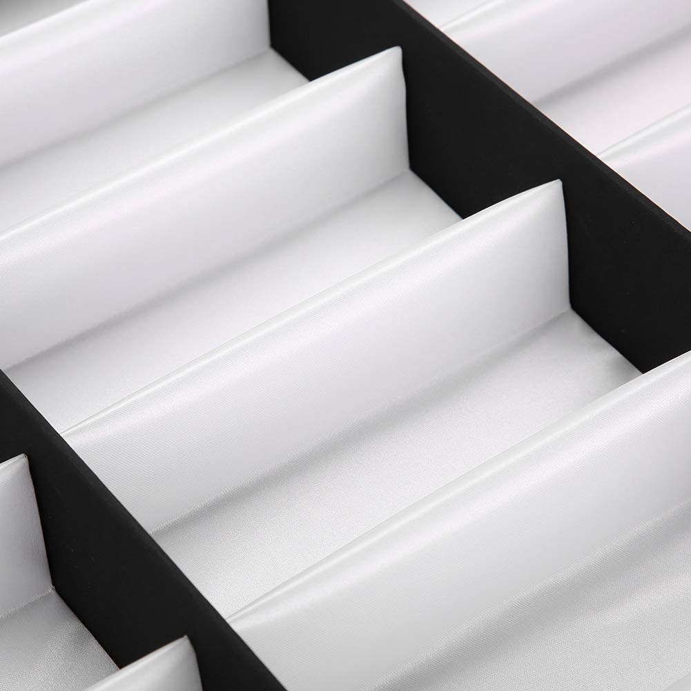 Akozon 18 Grid Eyeglass Display Case, Sunglasses Storage Box Organizer, Eyeglass Jewelry Display Box, Applied Family