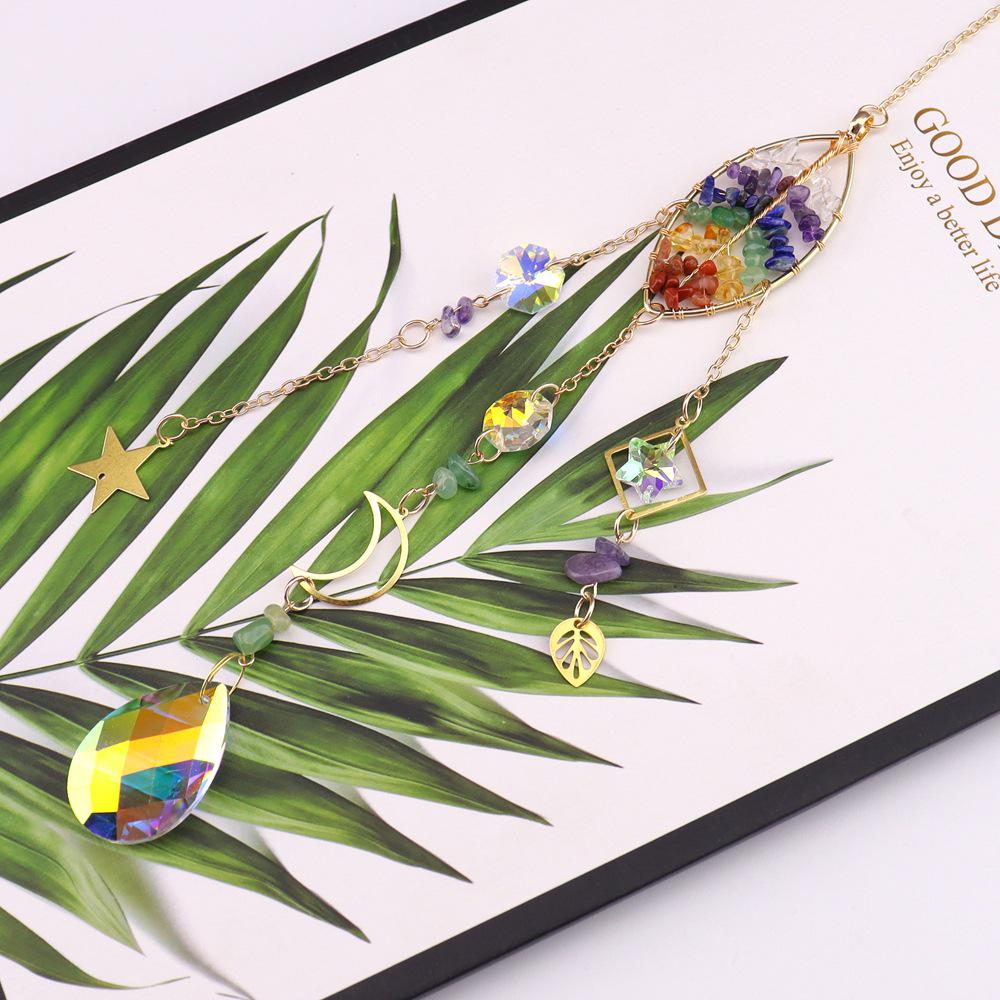 Crystal Tree of Life Rainbow Sun Catcher Pendant