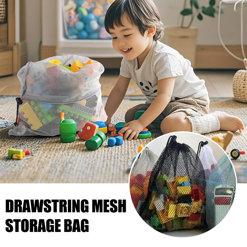 High Quality Storage Pouch Drawstring Bag Nylon Mesh Multi Purpose Home Travel Outdoor Activity Pouch Laundry Bag