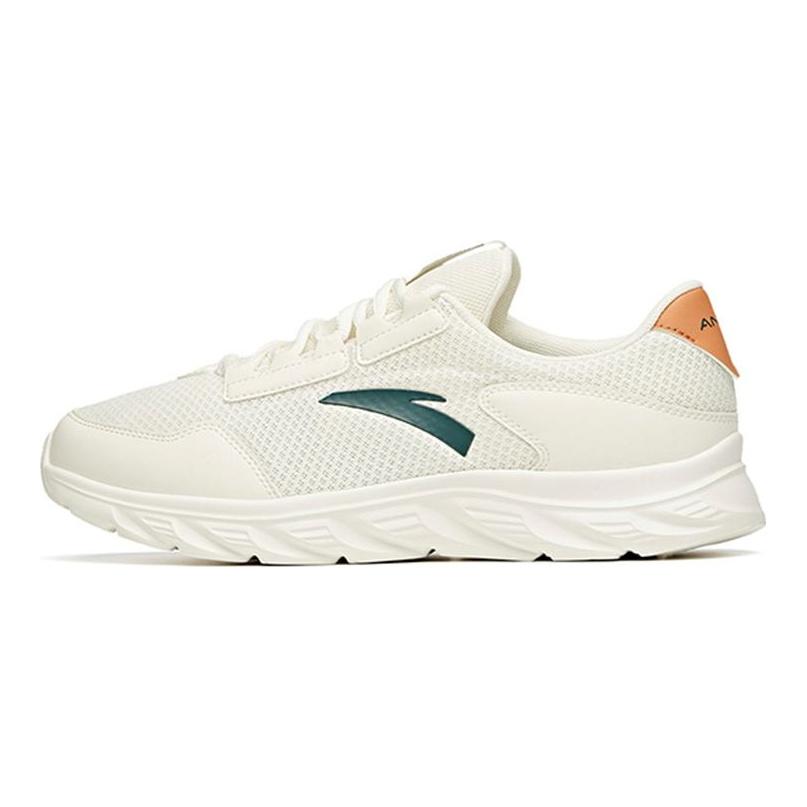 Anta Running Collection Comfortable Cushioning, Wear Resistant Low top Running Shoes Men's Ivory White 912115584-5