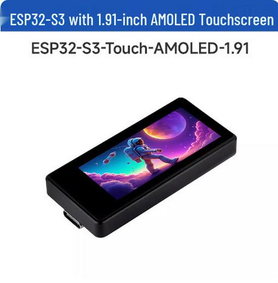 

ESP32-S3 Dev Board with 1.91 AMOLED Display & Sensors, Arduino Compatible