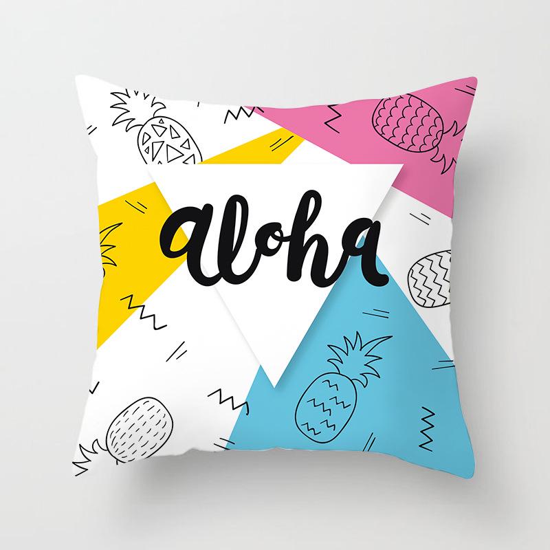 Ins Home Cartoon Plant Digital Printing Car Pillow Cushion