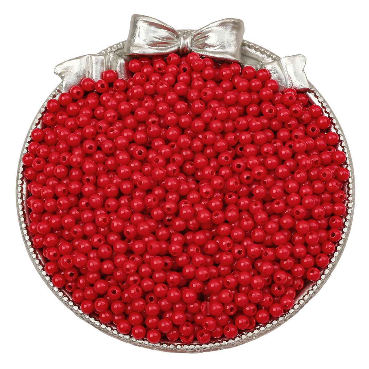 

3/4mm Solid Color Acrylic Round Beads for DIY Handmade Bracelets and Jewelry Accessories. 3mm Diameter 1mm Hole (about 1800 pieces)