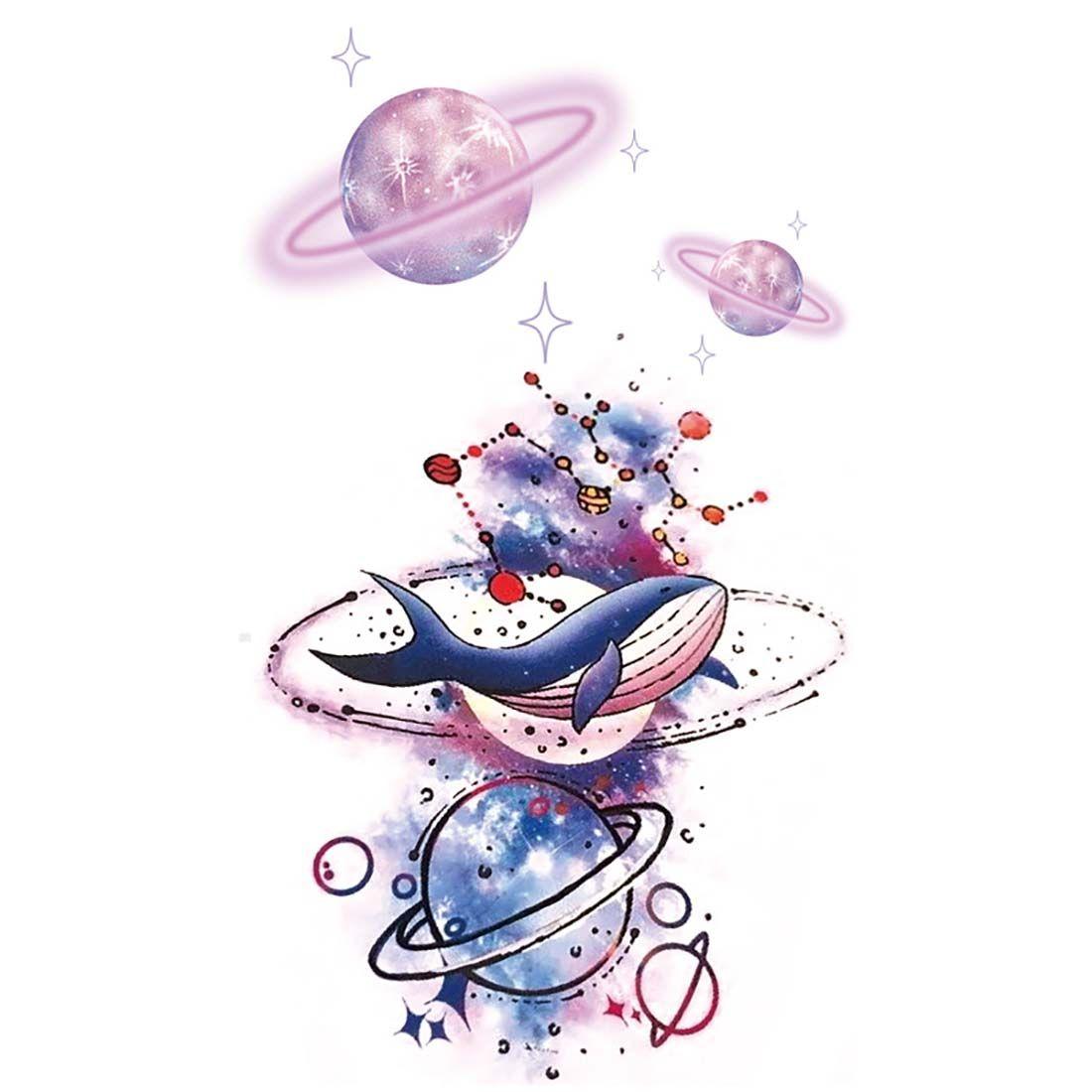 

Body Art Waterproof Black Rose Butterfly Design 3D Body Tattoo Sticker Cover Scars Temporary Decal QQ-002