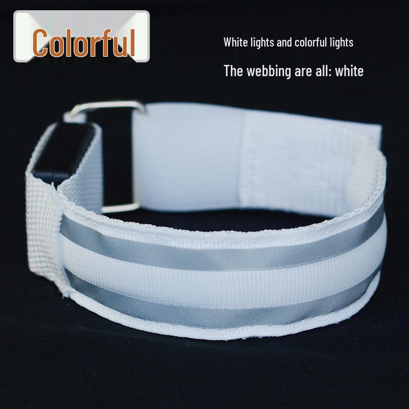 LED Luminous USB Safety Armband for Night Running Colorful Battery