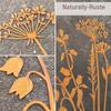 Fashion Rusty Metal Flowers DIY Garden Art Garden Decor Artificial Metal Flowers Wild Flower Bouquets For Spring Farmhouse