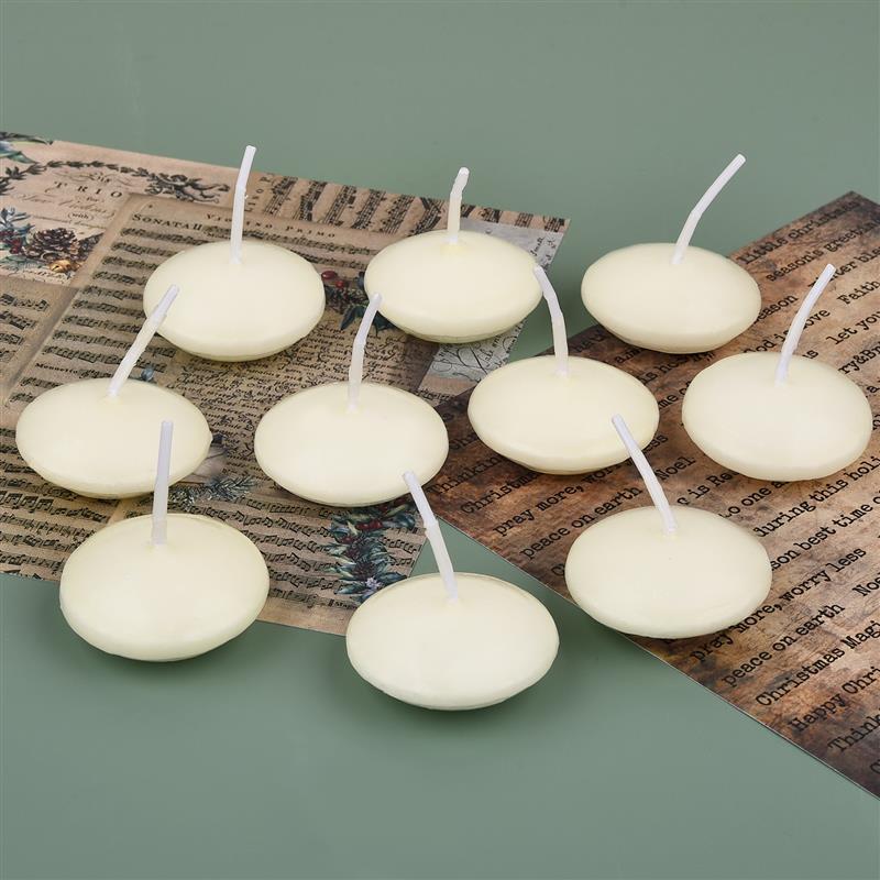 10 Stück/Packung Schwimmkerzen Festivalzubehör Kerzen Freisetzung Wunschkerzen Wachs Hochzeit Requisiten