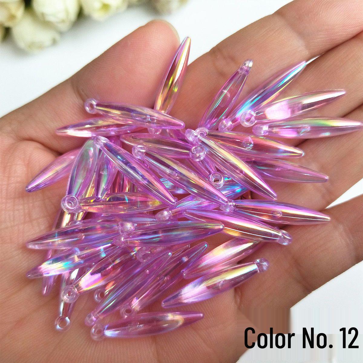 DIY Iridescent Water Drop Beads for Miao Ethnic Jewelry & Accessories