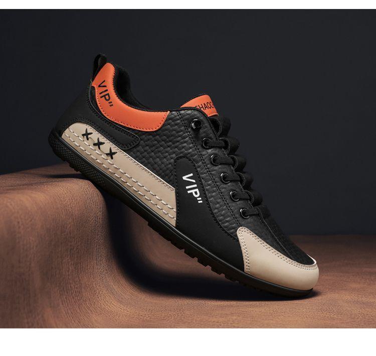 Doudou shoes men's new casual shoes soft sole comfortable PU men's shoes trendy fashion men's sports shoes