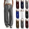Pantaloni Larghi Colorati da Donna con Tasche Ampi Dritti Casual Palazzo