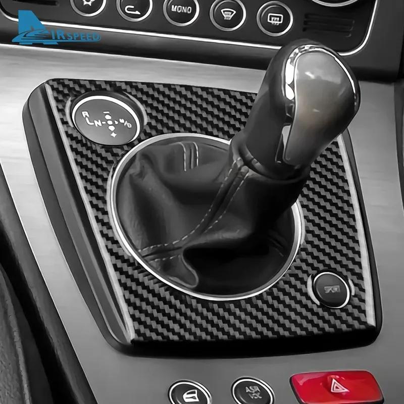 For Alfa Romeo 159 2005-     Real Soft Carbon Fiber Sticker LHD Manual/Automatic Car Gear Shift Frame Panel