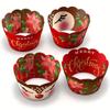 24set Paper Sika Deer Cupcake Wrapper Party Supplies Cupcake Decorating Tool  2024 New Year