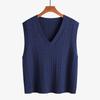 Women's Plus Size Cable Knit V-Neck Cardigan Vest for Autumn and Winter