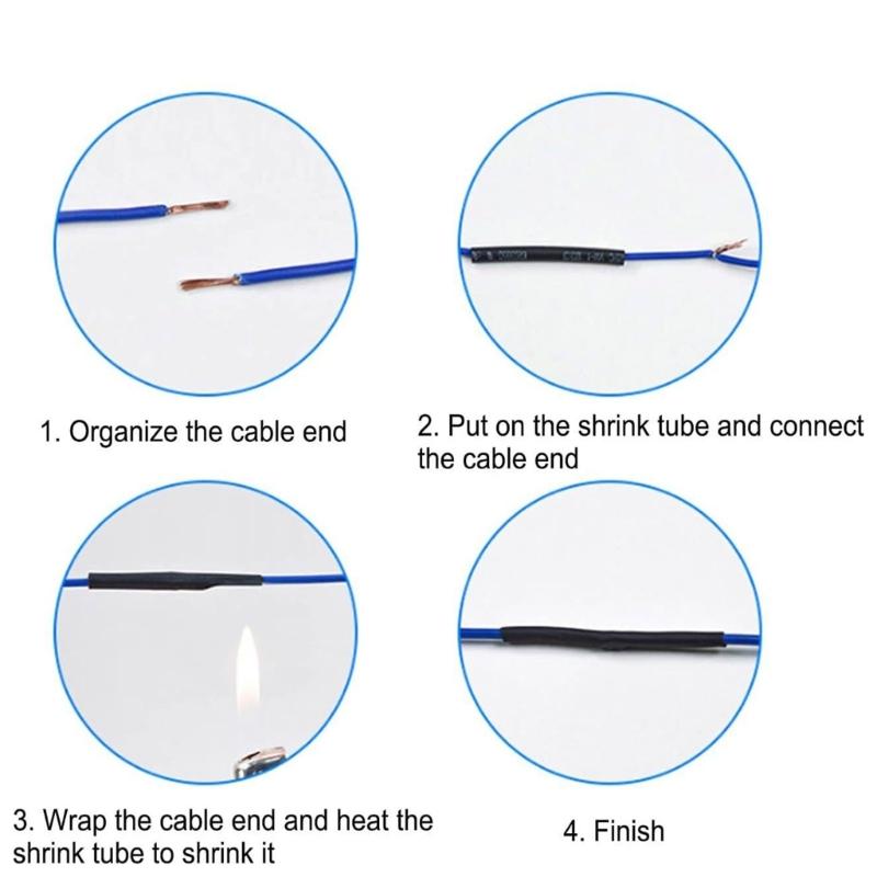 530/800Pcs Heat Shrink Tube Set Insulation Sleeving Wire Shrink Wrap for Wire Repairs Soldering Automotive Wiring