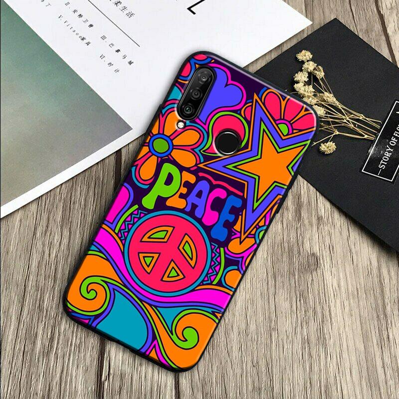 Hippy Hippie Psychedelic Art Peace For Huawei Nova 7i 3i 8i 11 12i 10 9 SE Y60 Y61 Y70 Y72 Y73 Y90 Y91 P20 P30 Pro P40 Lite Case
