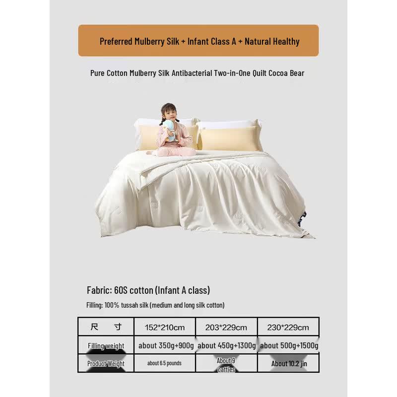 FUANNA Children s 100% Tussah Silk All-Season Cotton Duvet
