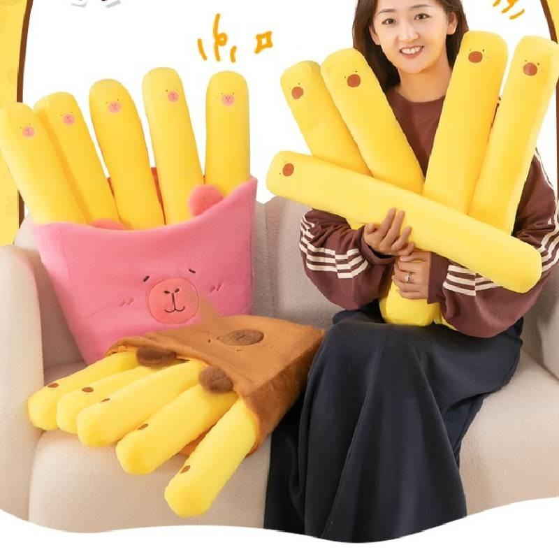 Fries French Capybara Plush Toy Cartoon Stuffed Animal Doll Gift Decoration