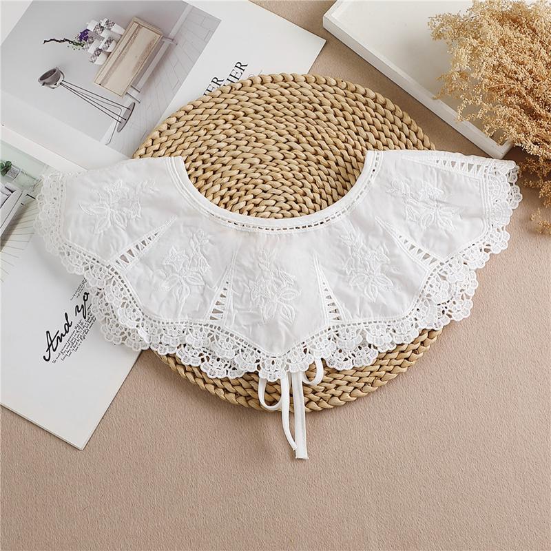 Spitzenschal Wickeltuch Stickerei Dekorativ Falscher Kragen Halskette Capelet Kleid Hemd Falscher Kragen Halsbekleidung Cape