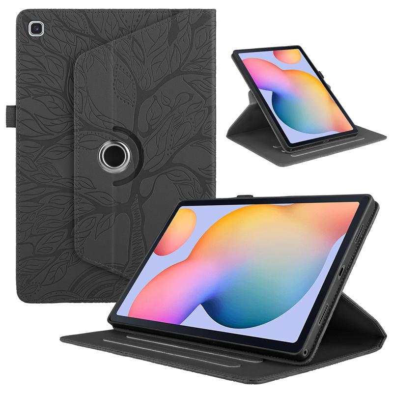 Pouzdro pro Samsung Galaxy Tab S6 Lite 10.4 3D stromový embosovaný otočný stojánek s otočným stojánkem o 360 stupňů Tablet pro Samsung Tab S6 Lite Kryt