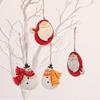 Vintage Christmas Snowman Pendant 2D Snowman Doll Pendant Santa Claus Hanging Ornaments  New Year