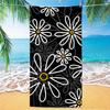 Ins-Stil Blomster Strandhåndkle, Digitaltrykt Tynt Hurtigtørkende Anti-Sand Mikrofiber Lett for Svømming Yoga Reise Treningsstudio Gave