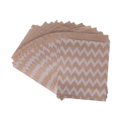 50 unidades de sacos de doces de papel descartáveis, seguros, decorativos, alimentos, planos, sacos de lembrancinhas kraft para festa