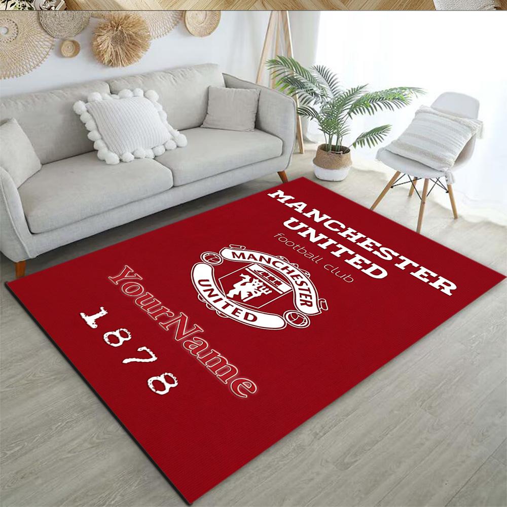 Manchester Personalized Text Carpet Perfect for Foyer Hallway Game Room Living Rooms Antislip Carpet Anime Office Decor