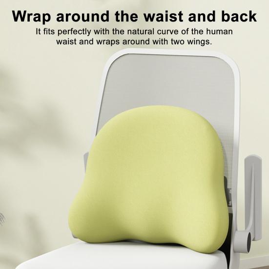 Bederní opěrný polštář s nastavitelným posuvníkem Polštář pro bederní oporu z paměťové pěny Polštář pro úlevu od bolesti zad pro autosedačku kancelářskou židli