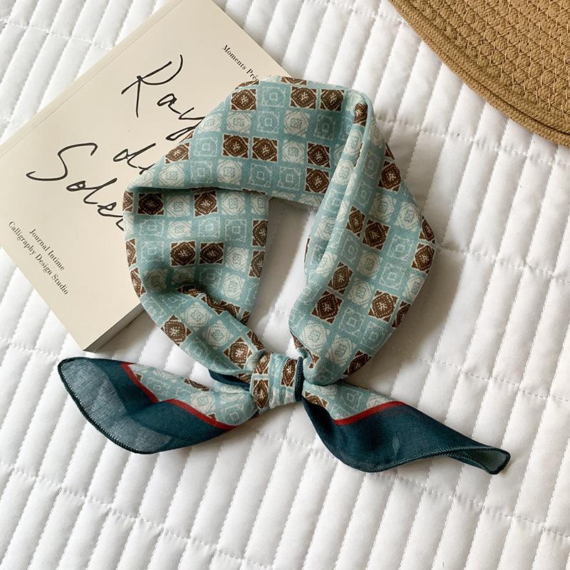 

Cotton Feeling Kerchief Scarf for Women Headband Square Scarves Headband Shawls Wraps Bandana Lady Hijab Female hijab scarfs 55x55cm