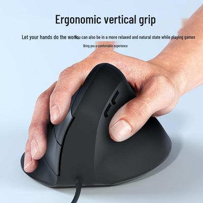 Ergonomic Wired Vertical Mouse with 6 Buttons for Office and Gaming