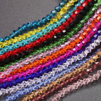 Cadou 1 șir Mărgele cehe de 4 mm Mărgele din semințe lucrate manual pentru fabricarea de bijuterii Mărgele libere bicone Materiale pentru bricolaj aproximativ 80-90 buc. Accesorii de modă din cristal de sticlă