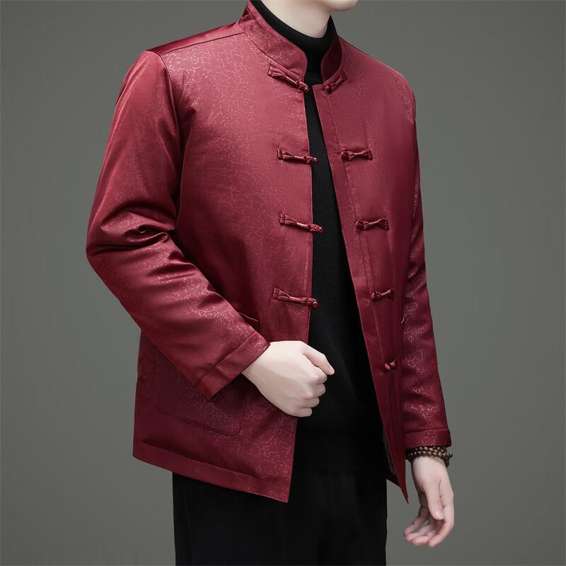Hengyuanxiang Men's Chinese Style Stand-Collar Zhongshan Suit Set