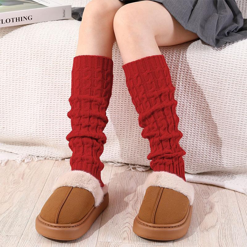 Women Boot Cuffs and Foot Protectors Lolita Heap Socks Autumn Winter Warm Tights Cosplay Knitted Foot Cover Japanese