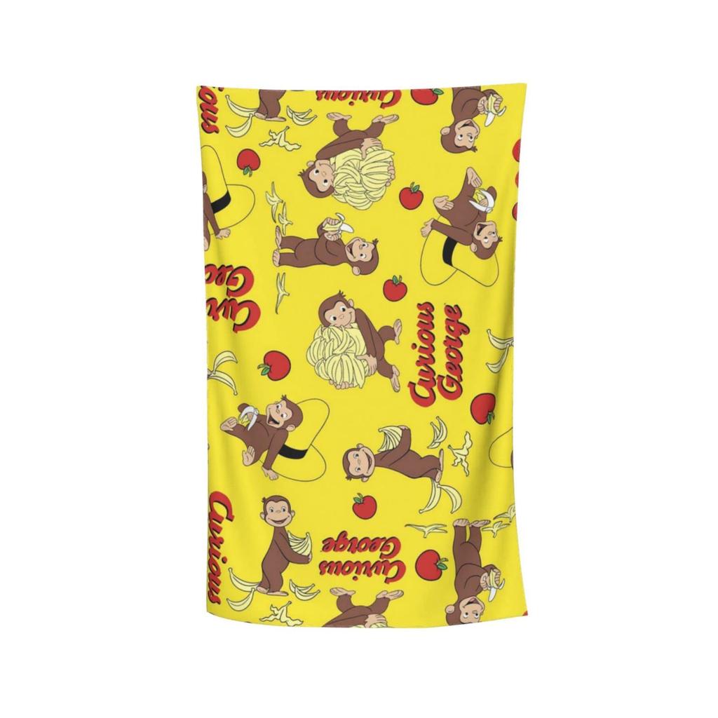 Curious George Bath Fast Water Quick Bath Large Instant Water Antibacterial and Odor Big Face For Home Commercial 80x130cm Towel, Microfiber,
