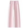 Women's Pink Retro Wide-Leg Draping Jeans - Slimming Loose Fit, Spring 2025 Hot Style
