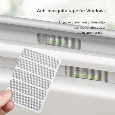 5 Stück/Blatt Fenstergitter-Patch Auspuffgitter Fenstertür Entwässerungsloch Anti-Mückenpaste Mesh-Bildschirm Unsichtbare Reparatur Subvention