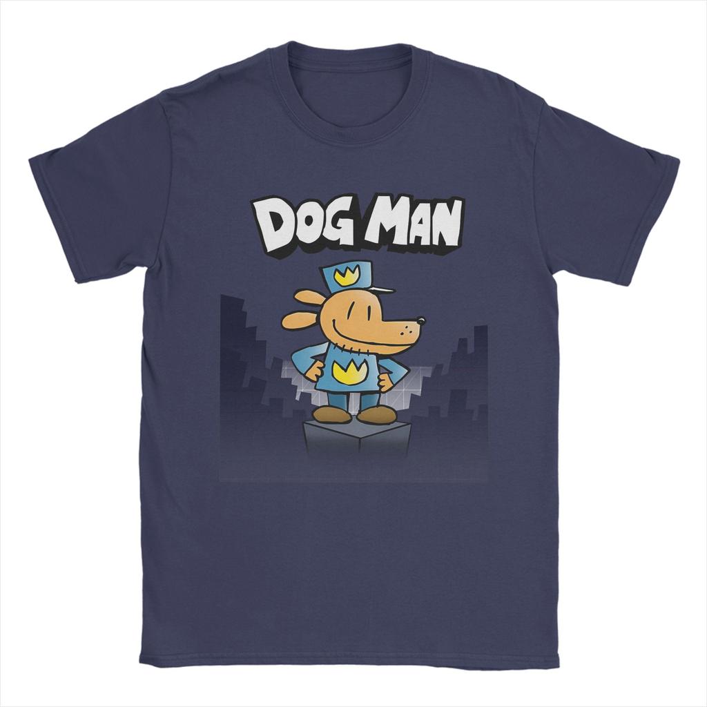 Men Kid Funny Animation Adventure Movie T Shirts Dog Man Pure Cotton Tops Novelty Short Sleeve Crewneck Tee Shirt Unique TShirt