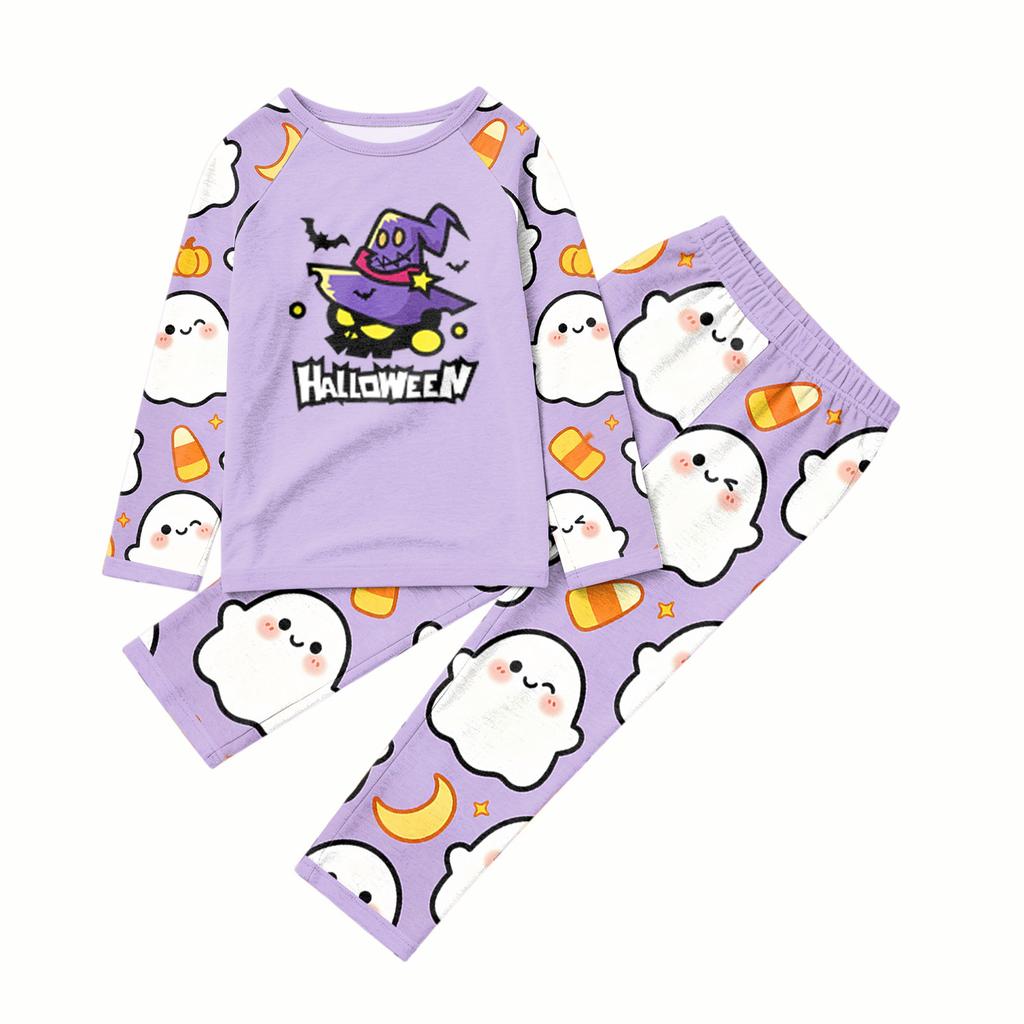 Matching Family Halloween Pajama Set with Patchwork Print for Parents and Kids - Comfortable Holiday Loungewear
